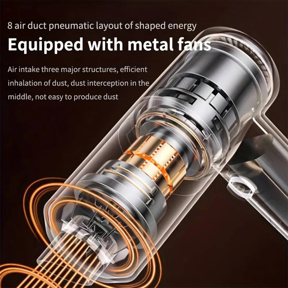 Portable Wireless Car Vacuum Cleaner, 120W Hand Held Mini Vacuum for Desk Home &Office Dust Cleaning (Upgrade)